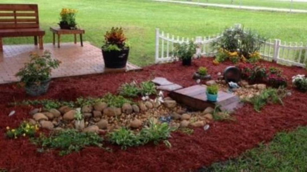 landscaping-ideas-with-rocks-and-mulch-19_12 Ideje za uređenje okoliša s kamenjem i malčem